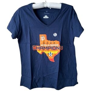Houston Astros World Series Champions 2022 Tshirt Texas Vneck MLB Medium NEW